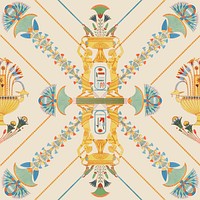 Egyptian ornamental seamless pattern vector background 
