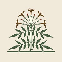 Ancient Greek vector floral element illustration