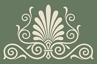 Ancient beige Greek decorative element illustration