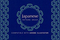 Japanese pattern brush vector editable template, remix of artwork by Watanabe Seitei