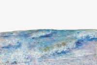 Pierre-Auguste Renoir's Seascape  border collage element, famous artwork remixed by rawpixel  psd