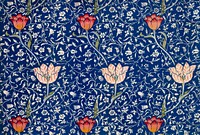 <a href="https://www.rawpixel.com/search/William%20Morris?sort=curated&amp;premium=free&amp;page=1">William Morris</a>&#39;s Medway (1885) famous pattern. Original from The Birmingham Museum. Digitally enhanced by rawpixel.