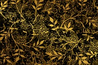 Vintage gold floral background vector remix from artwork by William Morris