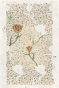 <a href="https://www.rawpixel.com/search/william%20morris?sort=curated&amp;page=1">William Morris</a>&#39;s Garden Tulip (1885) famous artwork. Original from The Birmingham Museum. Digitally enhanced by rawpixel.