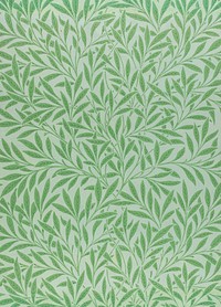 <a href="https://www.rawpixel.com/search/william%20morris?sort=curated&amp;page=1">William Morris</a>&#39;s Willow (1874) famous pattern. Original from The Smithsonian Institution. Digitally enhanced by rawpixel.