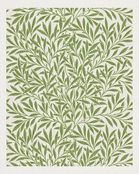 <a href="https://www.rawpixel.com/search/william%20morris?sort=curated&amp;page=1">William Morris</a>&#39;s Willow pattern (1874). Famous wallpaper, original from The Smithsonian Institution. Digitally enhanced by rawpixel.