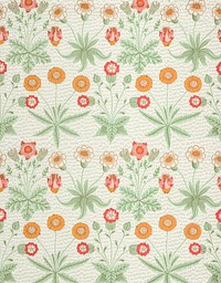 William Morris's Daisy (1862) famous pattern. Original from The Smithsonian Institution. Digitally enhanced by rawpixel.