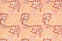 <a href="https://www.rawpixel.com/search/william%20morris?sort=curated&amp;page=1">William Morris</a>&#39;s Apple (1877) famous pattern. Original from The Smithsonian Institution. Digitally enhanced by rawpixel.