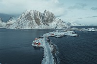 Road to Sakris&oslash;y island, Norway