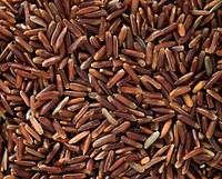Closeup of brown rice texture