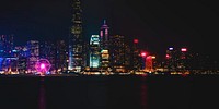 Night view of Victoria Harbor, Hong Kong