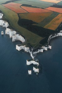 old harry rocks at Handfast Point, on the Isle of Purbeck in Dorset, southern England