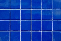 Retro blue tiles grid patterned background