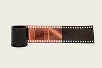 Negative roll of an analog 35mm film design resource