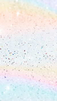 Aesthetic iPhone wallpaper background, pastel glittery rainbow background