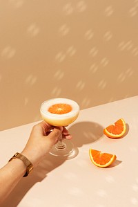Fresh orange margarita cocktail