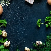 Fresh healthy green recipe idea flatlay