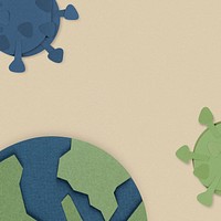 Planet earth against coronavirus social banner