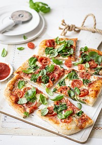 Fresh homemade pizza food recipe idea