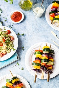 Vegan grilled vegetable skewers recipe idea