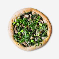 Goat cheese pizza with spinach pesto recipe idea