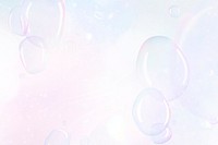 Soap bubble pattern on pastel wallpaper background