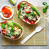 Homemade tex mex taco boats food recipe idea