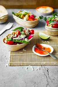 Homemade tex mex taco boats food recipe idea