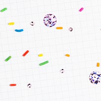 Sugar sprinkles white grid background