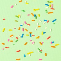 Sugar sprinkles lime green background