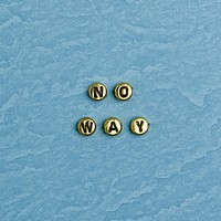 No way typography alphabet beads