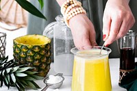 How to pineapple drink with coconut cranberry syrup
