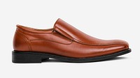 Brown leather slip-on men’s shoes fashion