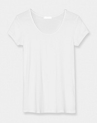 Basic white scoop neck tee women’s apparel front view