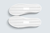 White shoes sole mockup psd footwear fashion