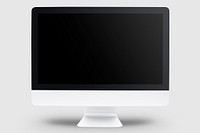 Modern desktop computer screen in gray