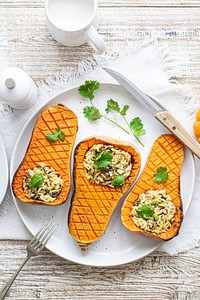 Butternut squash curry rice bowl home recipe