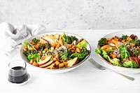 Sweet potato buddha bowl on table