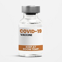 COVID-19 vaccine injection glass bottle with storage condition