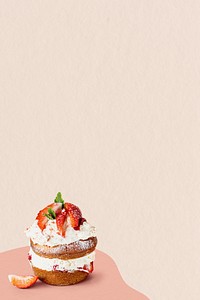 Mini strawberry shortcake mockups psd homemade pastry