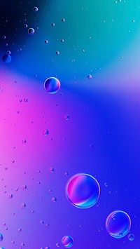 Gradient iPhone wallpaper oil bubble in water background