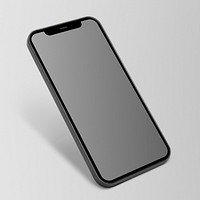 Smartphone with blank black screen innovative future technology