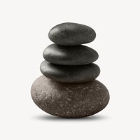 Stacked zen stones element psd