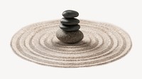 Stacked zen stones sand element psd