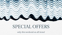 Minimal abstract art template vector special offers shopping banner