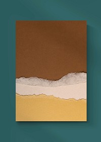 Book cover ripped paper craft diy in earth tone