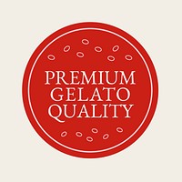 Gelato business logo vector in red color