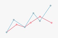 Graph increase element, growth trend in business, vector design