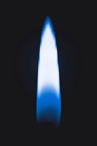 Lighter flame sticker, realistic burning blue fire image vector