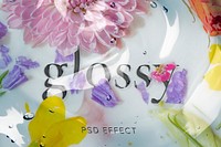 Glossy PSD texture effect, photoshop add-on